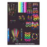 Kit Festas 30 Colar Pisca 20 Anel Pisca 30 Marabu De 75cm