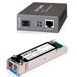 Kit Fibra Ótica Gigabit Monomodo Lc/upc Conversor Gbic 2 Pçs