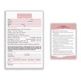 Kit Ficha Anamnese Micropigmentação + Bloco Cuidados Cliente