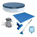 Kit Filtro 1.250 L/h Capa 305 Estrutural Forro Limpeza Intex