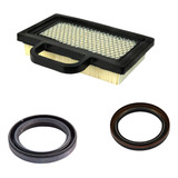 Kit Filtro Ar E Par Retentor Óleo Trator Motor Briggs 24 Hp