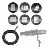 Kit Filtro E Suporte Godox Gobo Para Lente Sa-p Sa04 Janelas