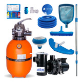 Kit Filtro F350 Bomba 1/3cv Com Kit Limpeza Completo