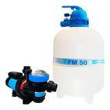 Kit Filtro Fm50 E Bomba 3/4cv Piscina 78 Mil Litros Sodramar