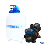 Kit Filtro Para Piscina Fm 50 + Bomba Sodramar Bmc 75 3/4cv