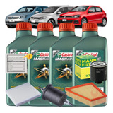 Kit Filtros Troca Oleo Castrol Gol Voyage G5 G6 G7 1.6 8v 