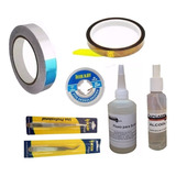 Kit Fita Aluminio Kapton Pinça E Reta Curva Fluxo Malha