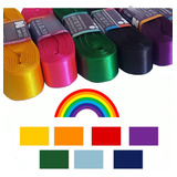 Kit Fita De Cetim Grossa Para Laços 2cm Várias Cores 7 Un.