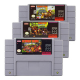 Kit Fita Snes Donkey Kong 1, 2 E 3 Cartucho Super Nintendo