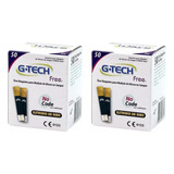 Kit Fitas/tiras Reagentes Diabetes G-tech Free 100 Unidades
