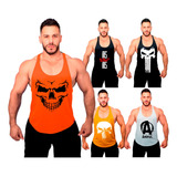 Kit Fitness 5 Camisetas Camisas Regatas Longline Cavadas Top