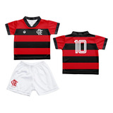Kit Flamengo Infantil Camisa / Short Sublimado Oficial Mengo