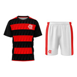 Kit Flamengo Infantil Camisa Personalizada Com Nome + Shorts