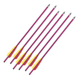 Kit Flechas 6 Unidades Pink Em Aluminio 53,5 Centímetros