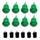 Kit Fliperama 25 Botões De Nylon Verde Eletromatic