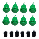 Kit Fliperama Com 25 Botões De Nylon Verde Electromatic