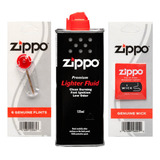 Kit Fluido + Pedra + Pavio Para Isqueiro Zippo Original
