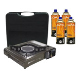 Kit Fogão Fogareiro Duo Ceramik Nautika + 04 Refil Campgas