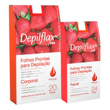 Kit Folhas Prontas Depilação Corporal E