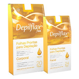 Kit Folhas Prontas Depilação Facial/corporal Mel