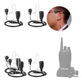 Kit Fone De Silicone P/ Rádio Ht Baofeng Voyager Rick 4pç