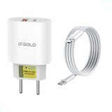 Kit Fonte Carregador Turbo 40w E Cabo Usb Tipo C Para iPhone