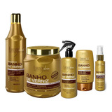Kit Forever Liss Banho De Verniz Completo Máscara 1kg
