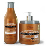 Kit Forever Liss Shampoo E Máscara Capilar Cauter Restore