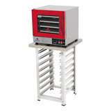 Kit Forno Bancada Prp004 Plus Vermelho 127v Mesa Mes4 Progas