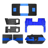 Kit Forro Mb 1113 Capuz Torpedo Tapete Teto Porta Veludo Az