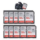 Kit Fotógrafo 10 Cartões Sandisk Sdhc Ultra 120mb/s 32gb