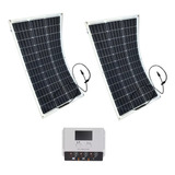 Kit Fotovoltaico 200w Flexivel Carrega Bateria