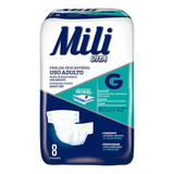 Kit Fralda Geriátrica Mili Vita Tam: G 4 Pct 32 Und