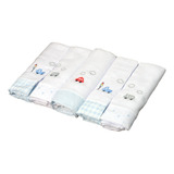 Kit Fralda Soft Bordada Com 5 Un 74x70cm - Carros Coloridos