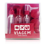 Kit Frascos Para Viagem Organize Produtos Em 9 Peças Prática
