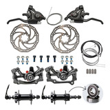 Kit Freio Disco 160mm Bike + Cubo Aluminio + Rapid Fire