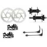 Kit Freio Disco Bike Mecânico Disco 160 Com Pinça Cubo Rosca