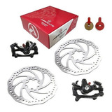 Kit Freio Disco Bike Mecânico Disco Pinça Rotor 160 Absolute