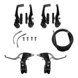 Kit Freio V-brake C Manete Alumínio Cabos Completo Bicicleta