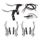 Kit Freio V-brake Com Manete De Alumínio Para Bike Completo