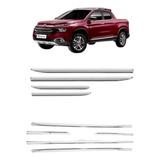 Kit Friso Cromado Inferior + Pestana Para - Fiat Toro (4p)