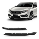 Kit Friso Farol Civic 2017 2018 19 20 21 Suporte Preto Black