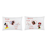 Kit Fronhas Personalizadas Casal Namorados Mickey