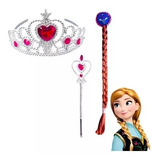 Kit Frozen Anna 3pcs Acessórios Elsa