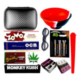 Kit Fumo Case Slick Bolador Piteira De Vidro Seda Cuia Pilão