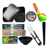 Kit Fumo Dichavador Cachimbo Seda Cuia Tubete Tesoura Slick