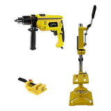 Kit Furadeira Bancada 1/2 550w Suporte C/ Morsa 220v F2s