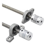 Kit Fuso Trapezoidal Tr8 250mm 2mm + Porca + Acoplamento 5x8