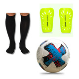 Kit Futebol Infantil Bola + Meião + Caneleira Para Criança