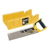 Kit Gabarito Caixa Meia Esquadria + Serrote Costa 14 Vonder